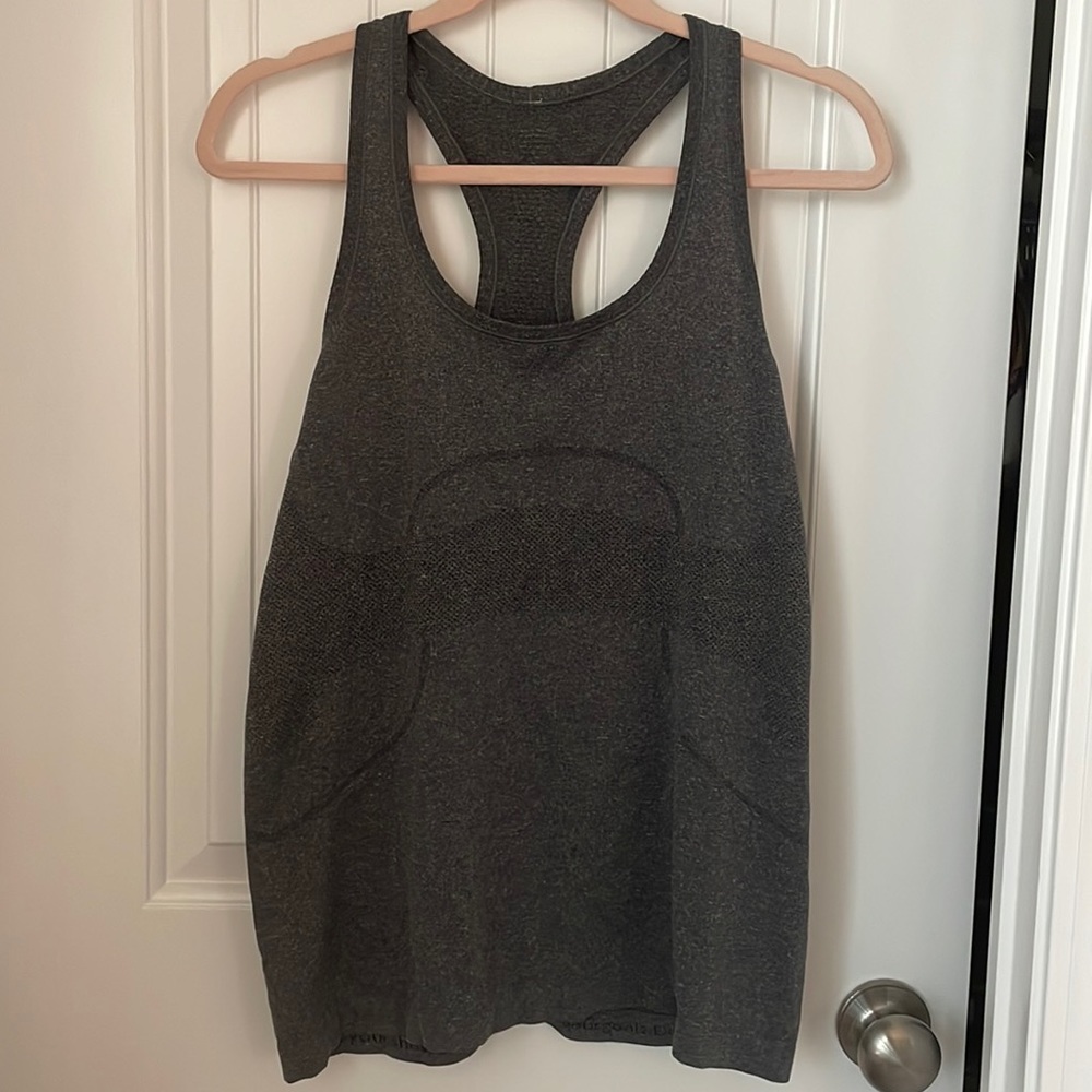 Gray Lululemon Racerback Workout Tank